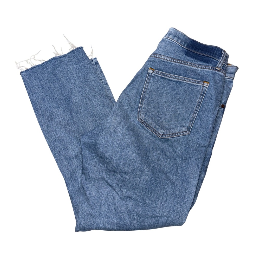 Abercrombie & Fitch Jeans 31 Blue Curve Love Ankle Straight Ultra High Rise Raw